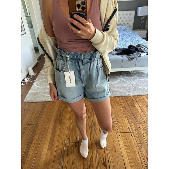 Frame Elastic Waist Denim Shorts Small NWT - Picture 11 of 11